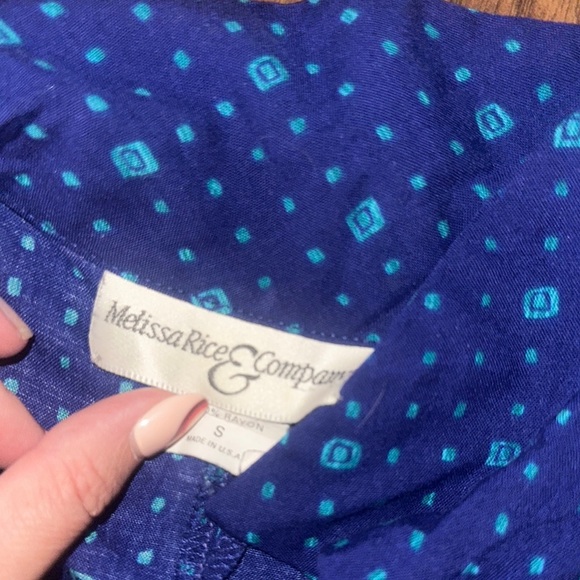 Blue Button-Up Top and Skirt Set - Picture 2 of 4